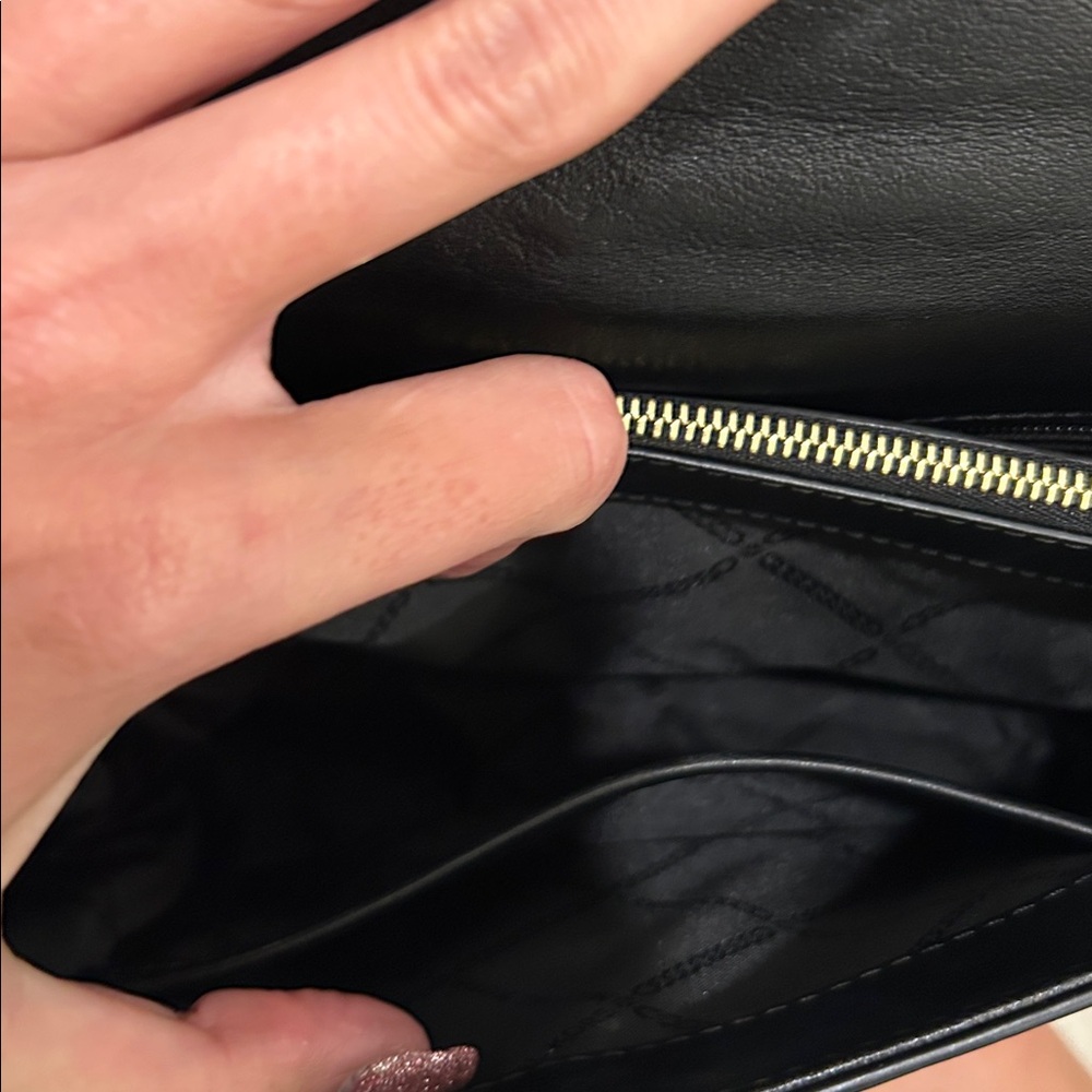 Michael Kors Camo Black, Green, & White Leather Butterfly Bag - Picture 10 of 15
